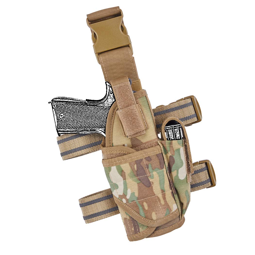 Universal Tactical Drop Leg Thigh Holster Waist Bag Pistol Belt
