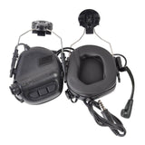 OPSMEN Earmor Tactical Headset M32H Noise Canceling Headphone with Helmet Rail Adapter Set