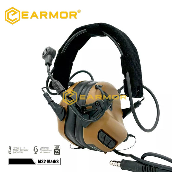 OPSMEN EARMOR M32-Mark3 MilPro Tactical Headset - Coyote Brown