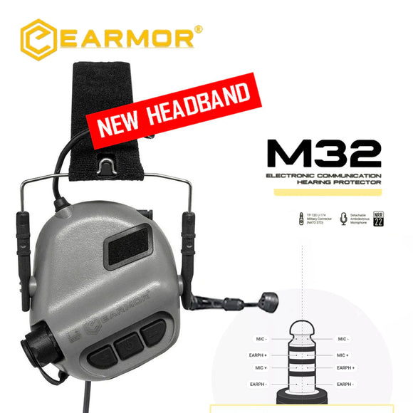 OPSMEN EARMOR M32 MOD3 Tactical Headsets-Cadet Grey