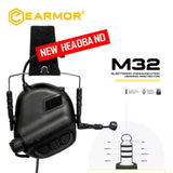 OPSMEN EARMOR M32 MOD3 Tactical Headset Aviation Communication-Black