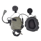 OPSMEN Earmor Tactical Headset M32H Noise Canceling Headphone with Helmet Rail Adapter Set