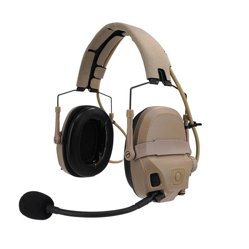 FCS AMP Tactical HeadSet Noise Reduction Military Aviation Communication  Head-mounted Headphone – FMA Tactical Gear